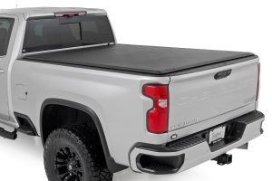 Chevrolet Silverado 2500 HD Soft Roll Up Bed Cover - Rough Country - Matte Black - '20-'24 Chevrolet Silverado 2500 HD Soft Roll Up Bed Cover - Rough Country - Matte Black - '20-'24